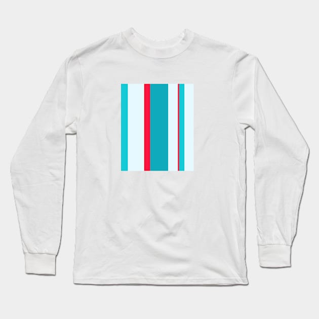 Crazy stripes red and blue Long Sleeve T-Shirt by pepques